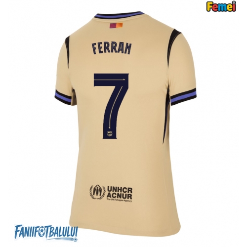 Barcelona Ferran Torres #7 Tricou Fotbal Replică 2025-26 Femei Deplasare Barcelona Ferran Torres #7 Tricou Fotbal Replică 2025-26 Femei Deplasare